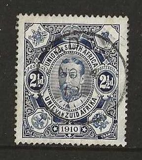 South Africa 1910 GV Two and Halfpence SG 1 with first day cancel Addo No 4 10