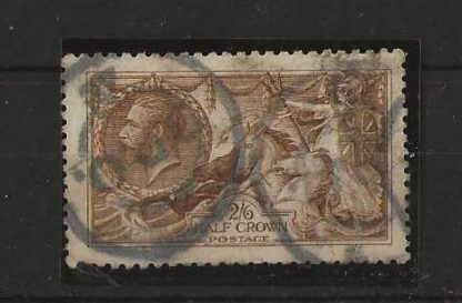 Great Britain 1915 GV Two Shillings and Six Pence De La Rue Seahorse inverted watermark SG 406a used