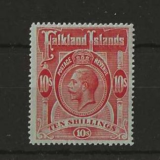 Falkland Islands 1912 GV Ten Shillings SG 68 lightly mounted mint