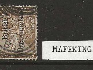 British Bechuanaland 1891 QV Two Pence with a MAFEKING squared circle postmark