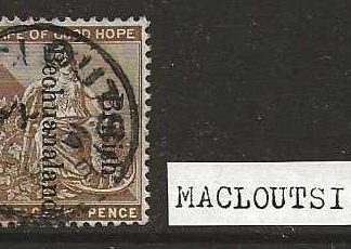 British Bechuanaland 1893 QV Two Pence with a MACLOUTSI postmark