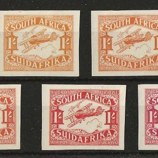 South Africa 1929 Air colour trial proof in five shades