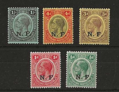 Nyasaland 1916 GV Field Force set SG N1/N5 mounted mint