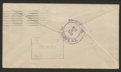 Newfoundland 1933 L & S Post First Day used on cover - Image 2