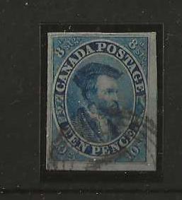Canada 1852 Ten Pence SG 15 fine used
