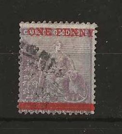 Cape of Good Hope 1874 QV One Penny provisional SG 32 fine used