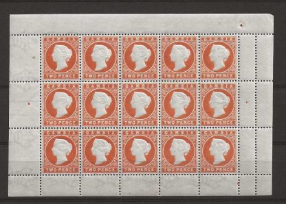 Gambia 1887 QV Two Pence complete sheet SG 24 unmounted mint