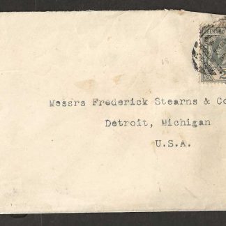 Leeward Islands 1923 GV cover to USA used in St Kitts commercial mail