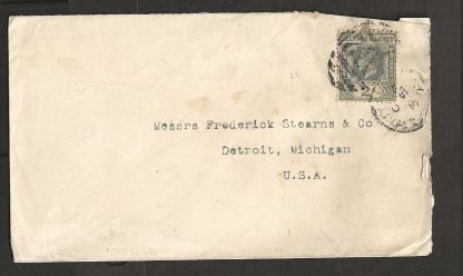 Leeward Islands 1923 GV cover to USA used in St Kitts commercial mail