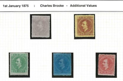 Sarawak 1871 Two Cents to Twelve Cents SG 3/7 set mint