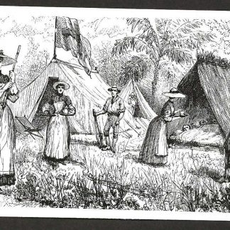 Rhodesia photograph with Archives cachet of Sisters of the Red Cross in Pioneer Camp 1891