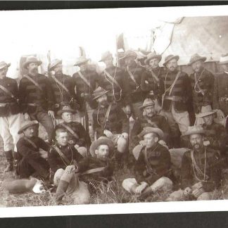 Rhodesia photograph with Archives cachet of Pioneers Corps Officers 1890