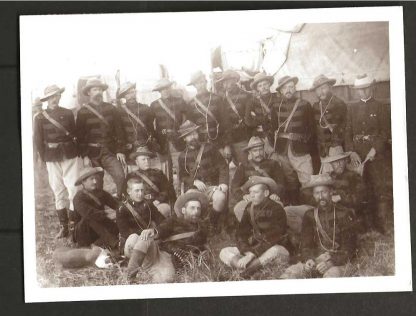 Rhodesia photograph with Archives cachet of Pioneers Corps Officers 1890