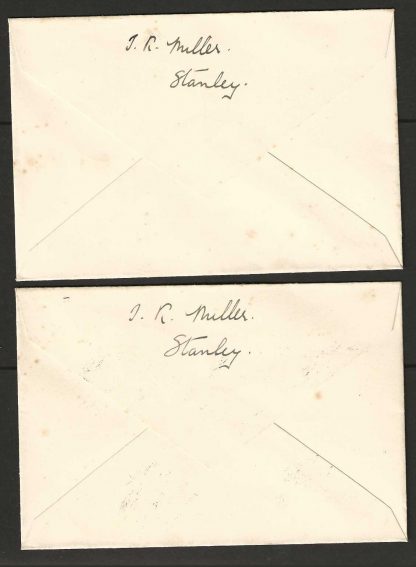 Falkland Islands 1938 GV pair of unaddressed covers with values to Five Shillings - Image 2