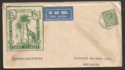 GB Imperial Airways 1931 First Flight cover from London to Salisbury private issue