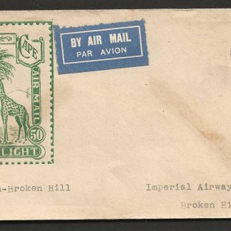 GB Imperial Airways 1931 First Flight cover from London to Broken Hill private issue