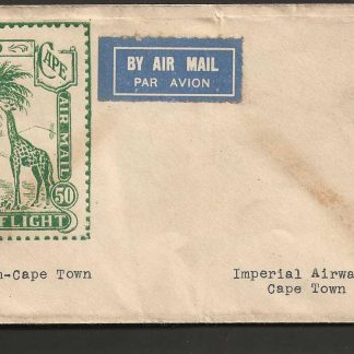 GB Imperial Airways 1931 First Flight cover from London to Cape Town private issue