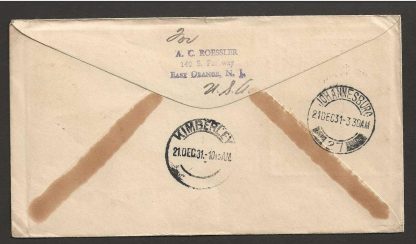 GB Imperial Airways 1931 First Flight cover from London to Kimberley private issue - Image 2