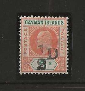 Cayman Islands 1907 EVII Halfpenny overprint SG 18 mint
