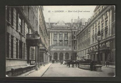 GB 1887 QV Five Shillings with a Hotel Cecil postmark with postcard of the hotel - Image 2