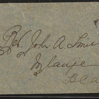 BCA/Nyasaland 1898 Mission Mail Cover from Tshiromo to Mlanje