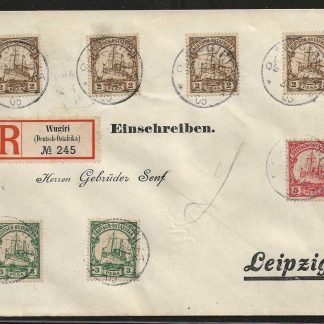 German East Africa 1905 cover to Germany from Wugiri