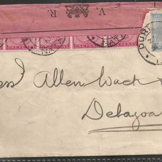 South Africa 1900 censor cover from Natal to Lourenco Marques Five