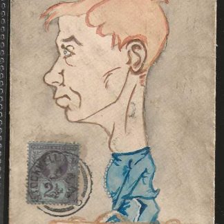 Great Britain 1900 coloured cover with hand drawn picture to USA