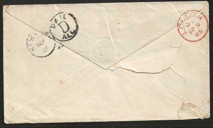 Natal 1895 cover to New York via SS Roslin Castle and SS Britannic - Image 2