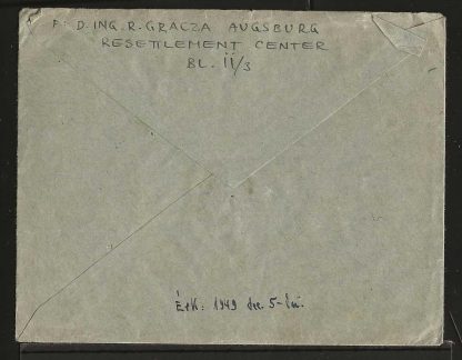 Germany 1949 Hanover Fair miniature sheet SG MS 145 on cover to United States - Image 2
