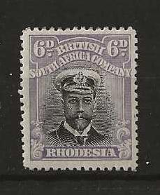 Rhodesia Admiral Die I Six Pence SG 213 lightly mounted mint