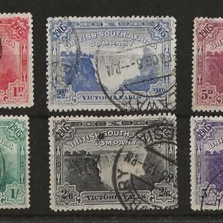 Rhodesia 1905 Falls One Penny to Five Shillings set SG 94/99 good used