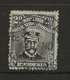 Rhodesia Admirals Two Pence Die IIIA with a RUSAPE Skeleton postmark