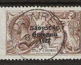 Ireland 1922 GV Two Shillings and Six Pence Seahorse SG 64 fine used