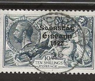 Ireland 1922 GV Ten Shillings Seahorse SG 66 fine used
