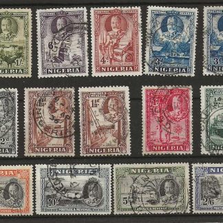 Nigeria 1936 GV Halfpenny to One Pound set SG 34/45 good used