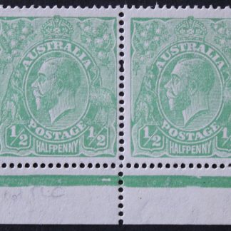 Australia 1918 GV Halfpenny Multiple watermark CA monogram strip of three BW 65(4)zb unmounted mint