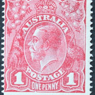 Australia 1916 GV One Penny rough paper with Secret mark SG 47e mounted mint