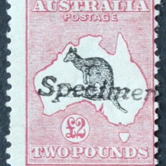 Australia 1913 Two Pounds Kangaroo (first watermark) overprinted Specimen BW 55x mounted mint