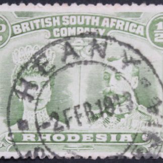 Rhodesia Double Head Halfpenny with HEANY (SC) postmark