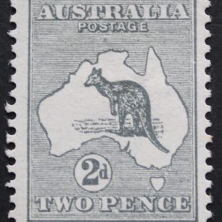Australia 1913 Two Pence Kangaroo with Extra Islands around Tasmania BW 5(2)i mint