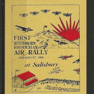 Southern Rhodesia First Southern Rhodesian Air Rally label unmounted mint